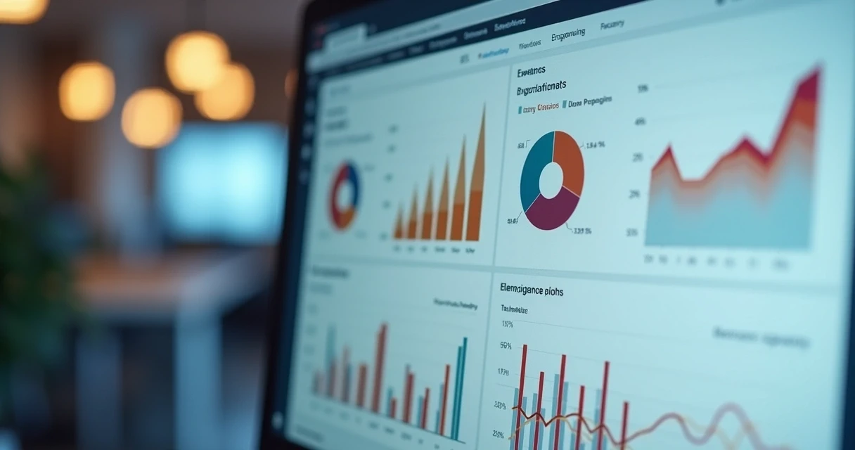 Dashboard com relatórios de engajamento.