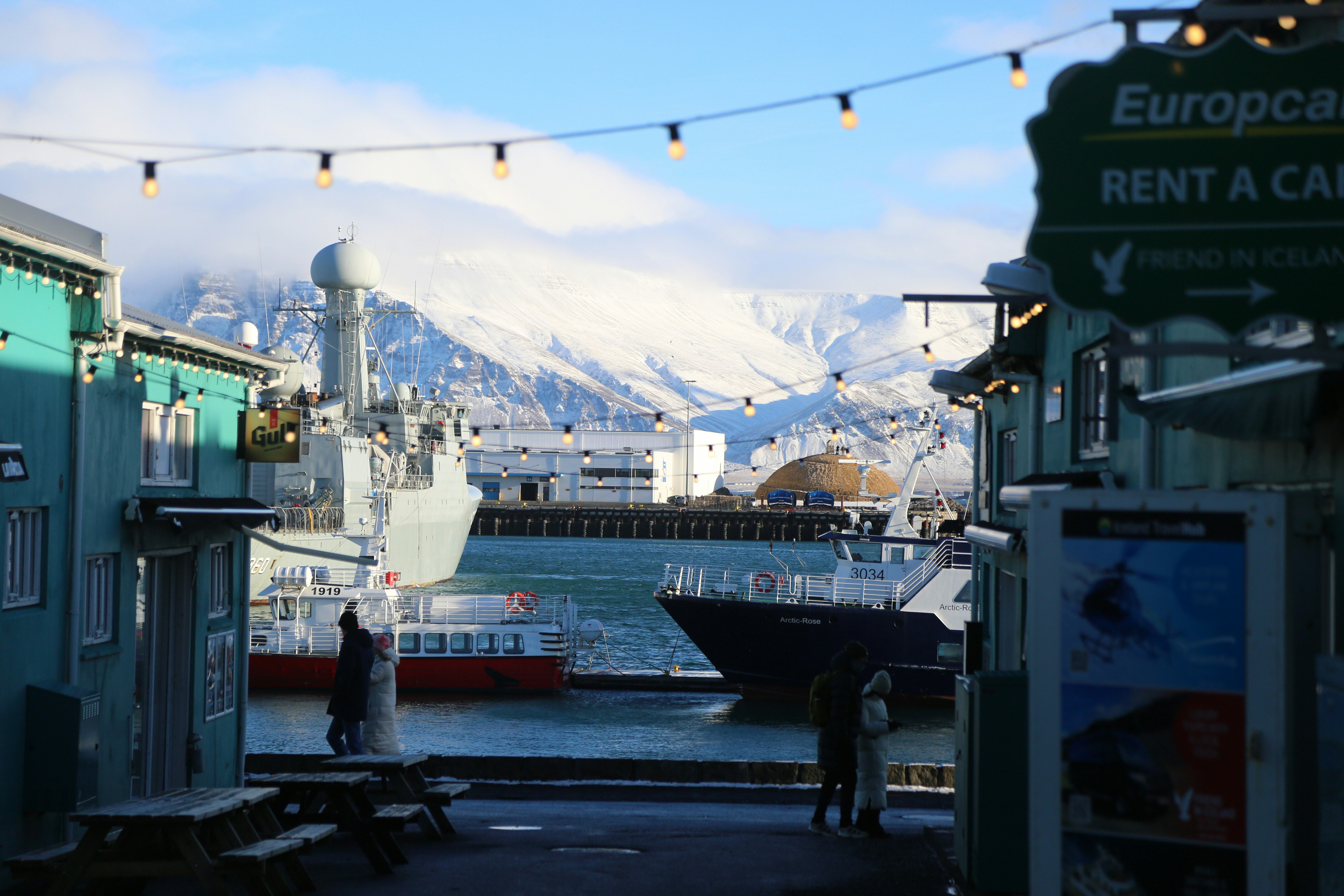 Street leading to Reykjavík Old Harbour.