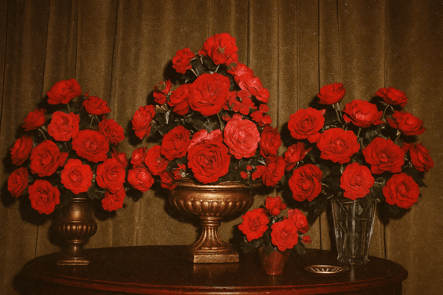 Artistic portrait with red and blue lighting creating a dramatic effect