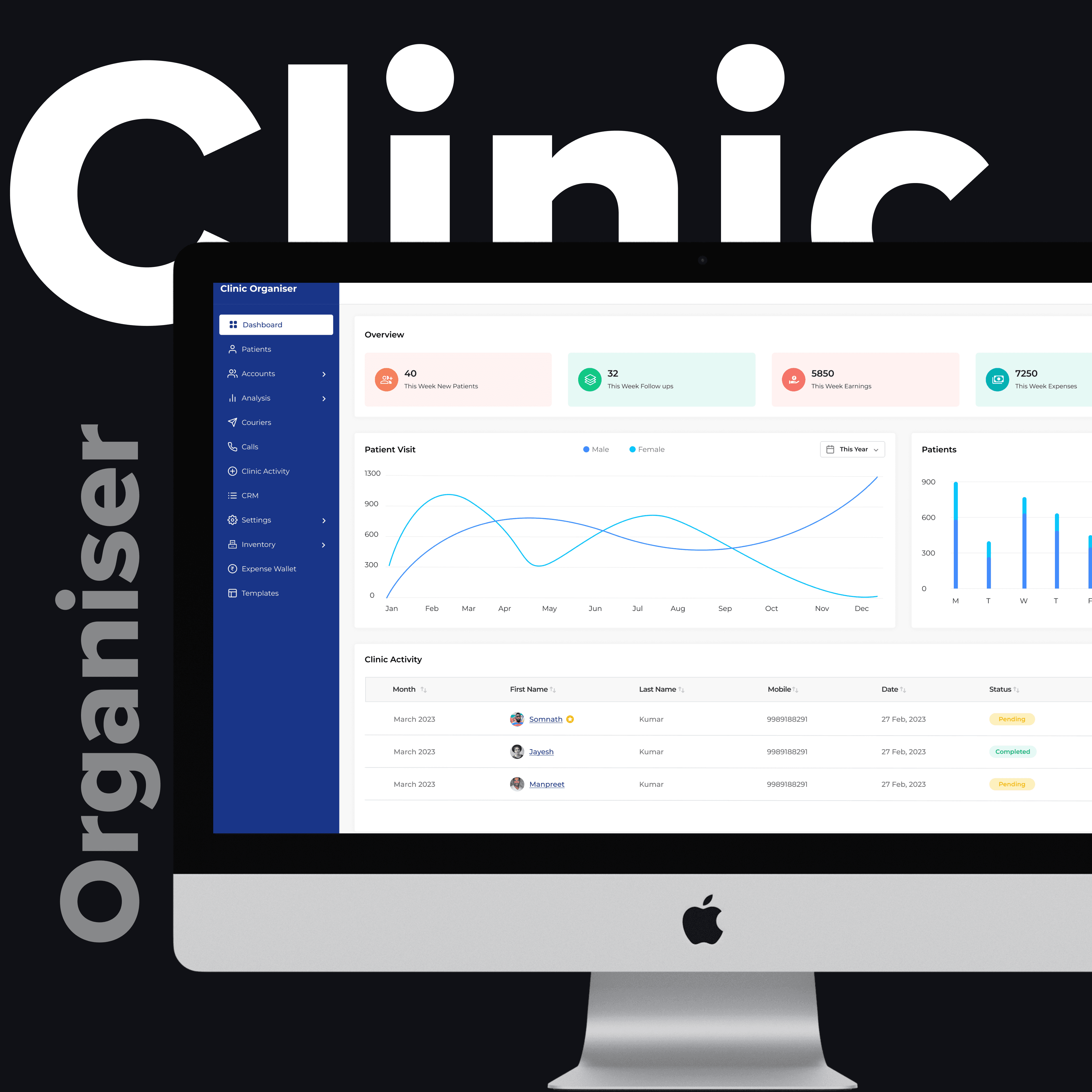 Clinic Organiser Web App