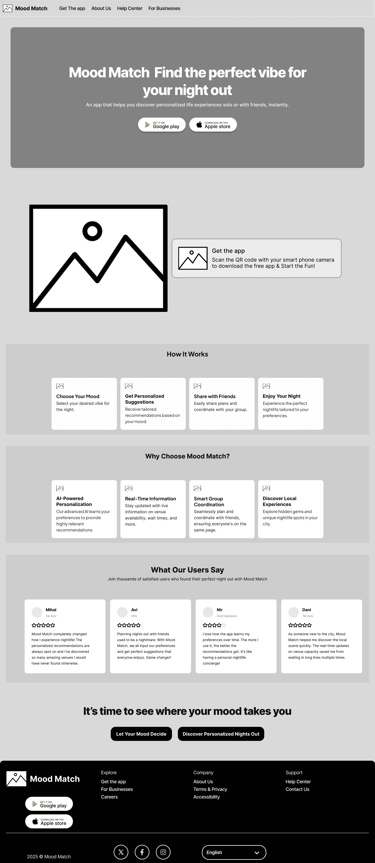 wriframe landimg page