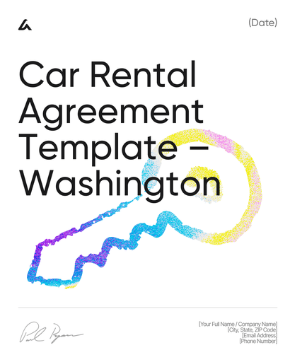 Car Rental Agreement Template – Washington
