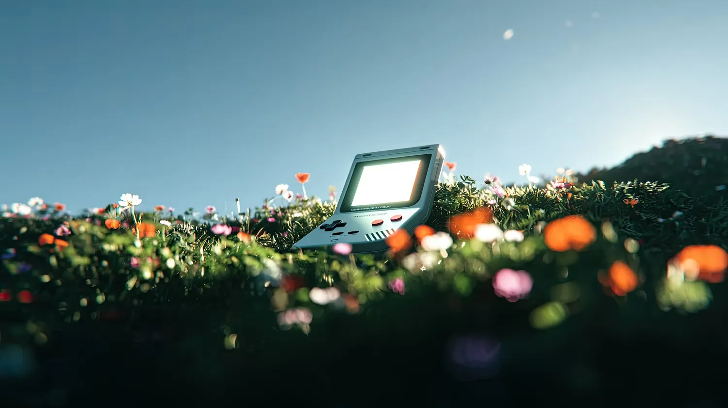 Retro Console in Nature