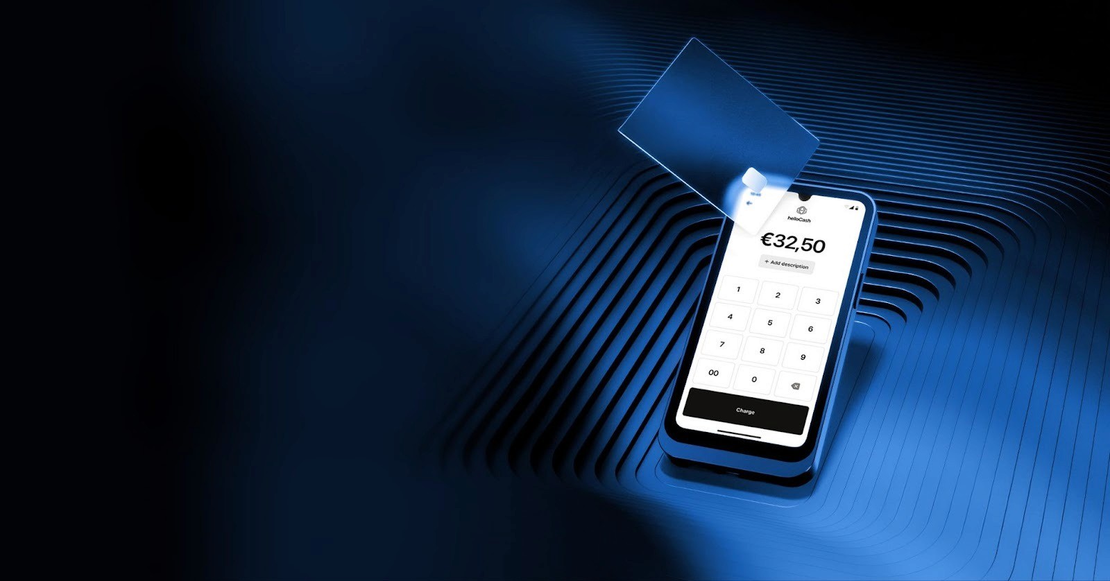 Un gráfico que muestra una terminal Mollie Tap y una tarjeta de pago.