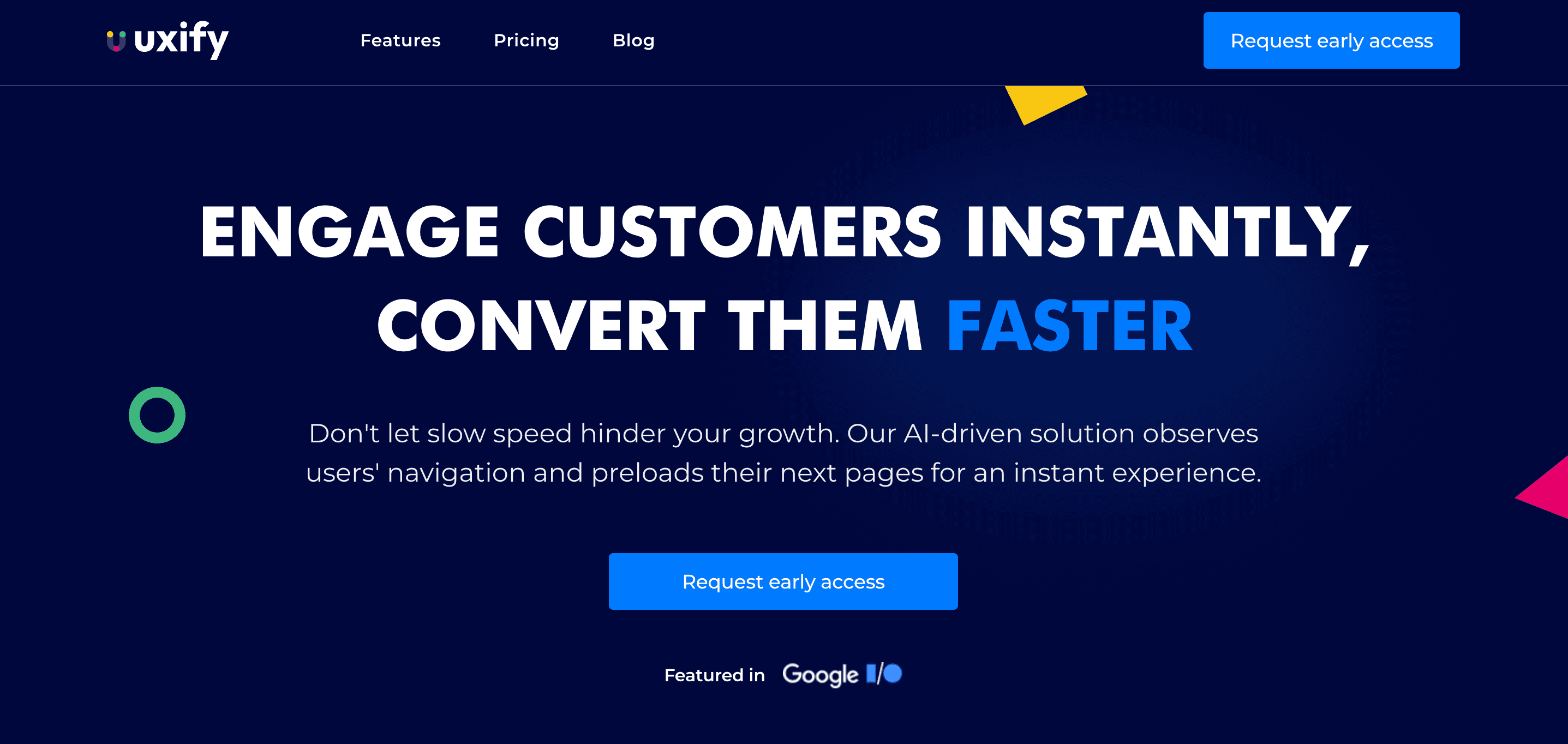 Uxify home page