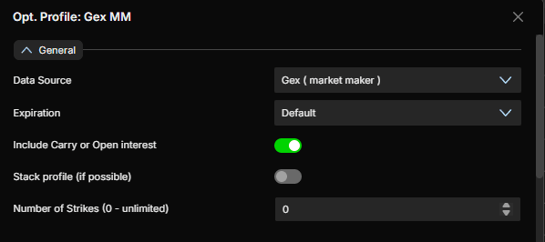 Option Gex Profile - DeepGamma Web. General screenshot 4.