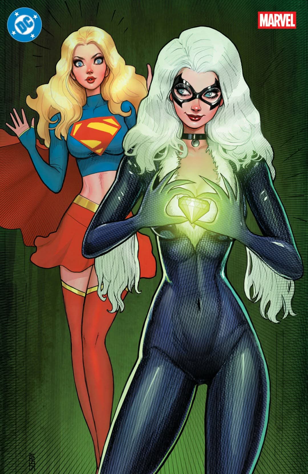 Superman Spider-Man #1 Nathan Szerdy Big Dex Comics MegaCon Exclusive Foil Virgin Variant cover