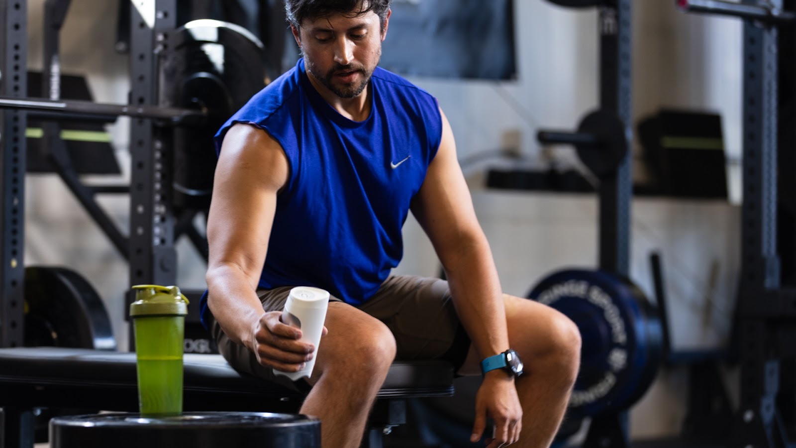 An athlete using Cryo-1 palm cooling device by Cryomedics for temperature regulation during training to enhance performance and recovery.