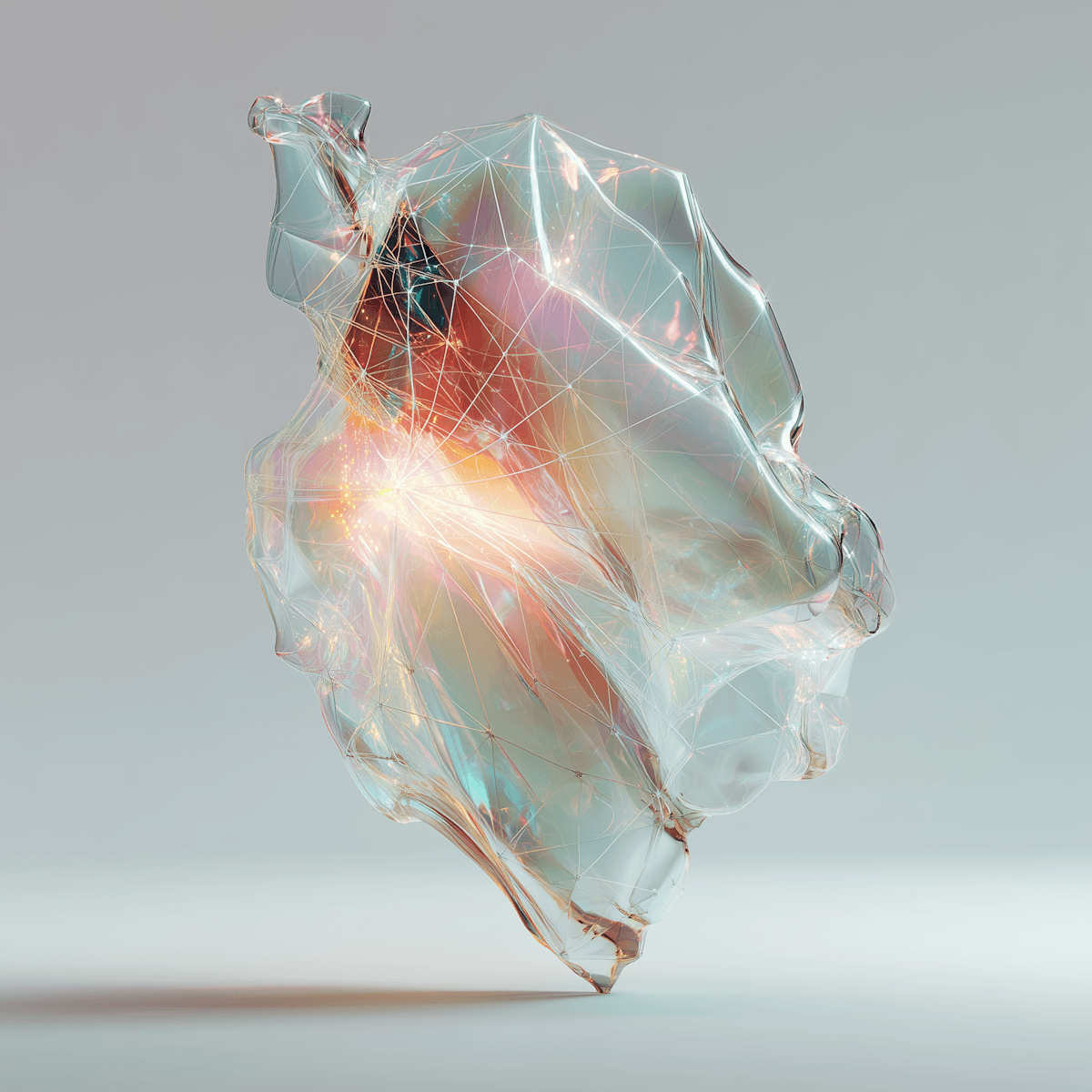 Iridescent heart structure