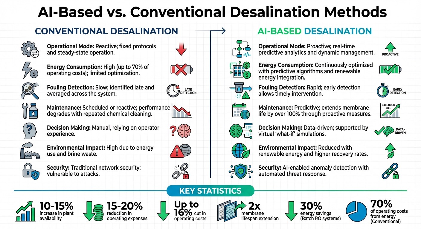 AI vs Conventional Desalination: Key Performance Metrics