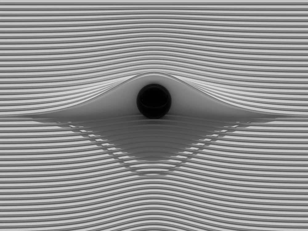 Verstecke schwarze Kugel zwischen Seiten