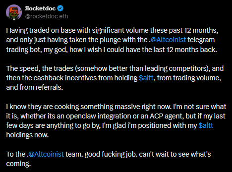 Twitter testimonial screenshot