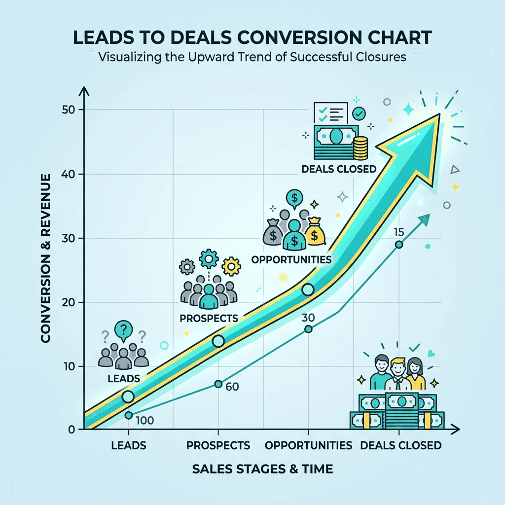 Chart showing increased conversions from faster follow-ups by using Habsy Platform