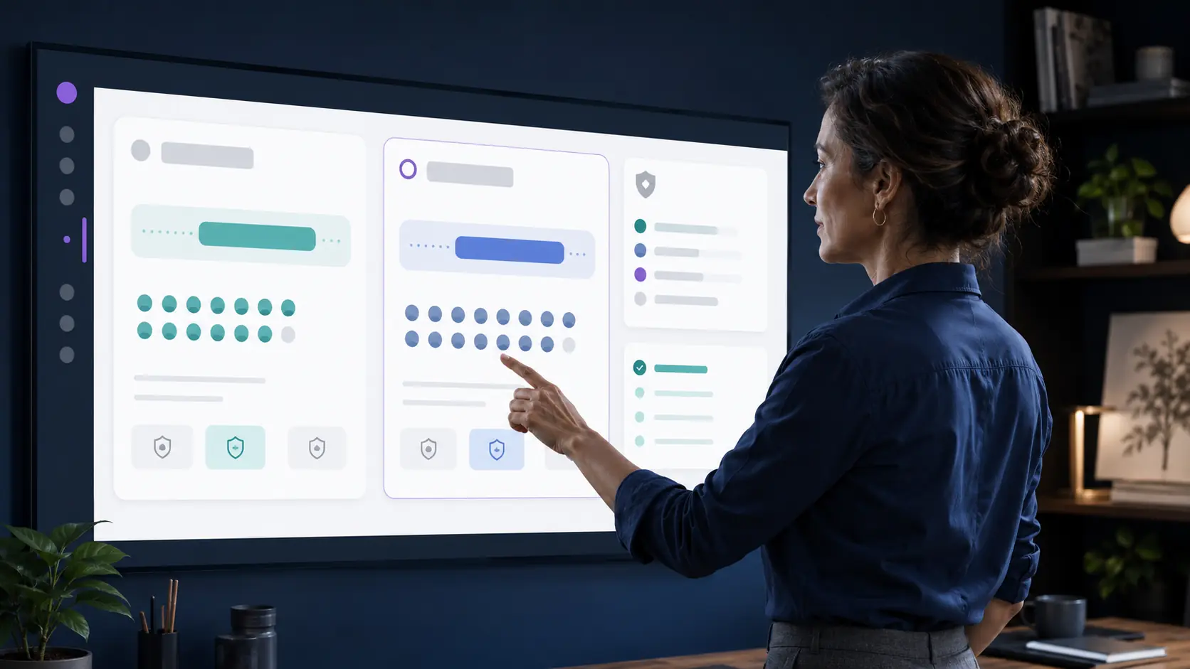An experienced freelancer compares two abstract job cards with different budget bands, applicant density, and client-quality signals in a SmartBid-style workspace.