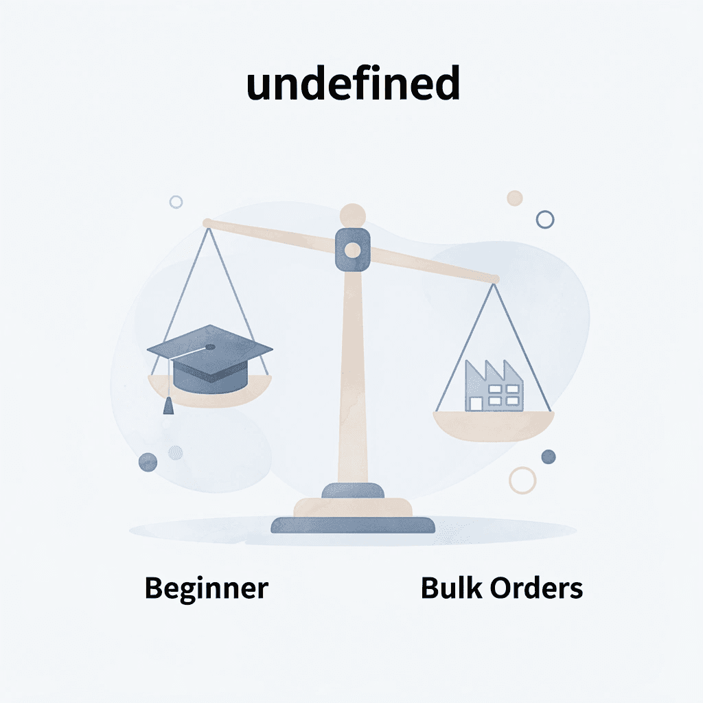 Balance scale comparing beginner vs bulk printing approaches - How to Print a Picture on a Shirt