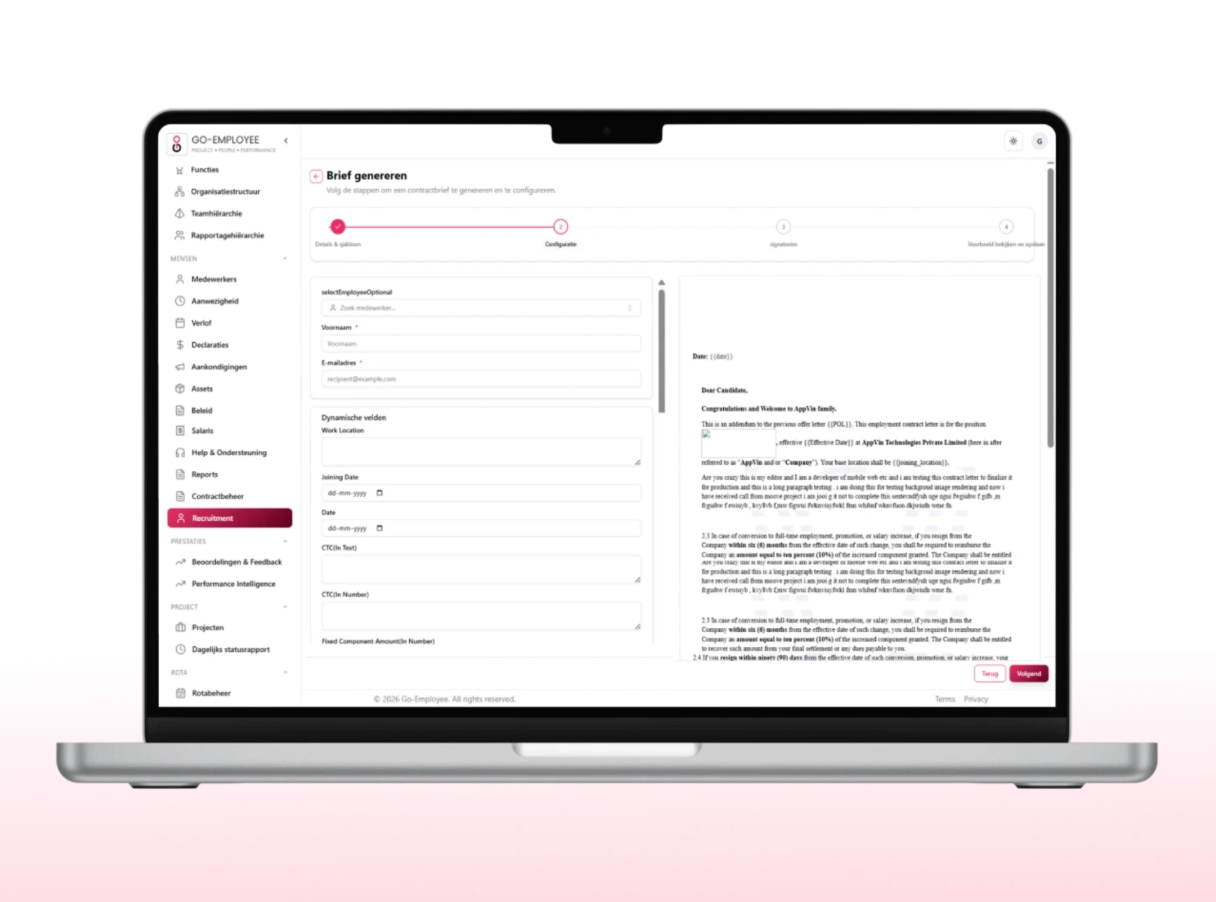 Generate Offer letter