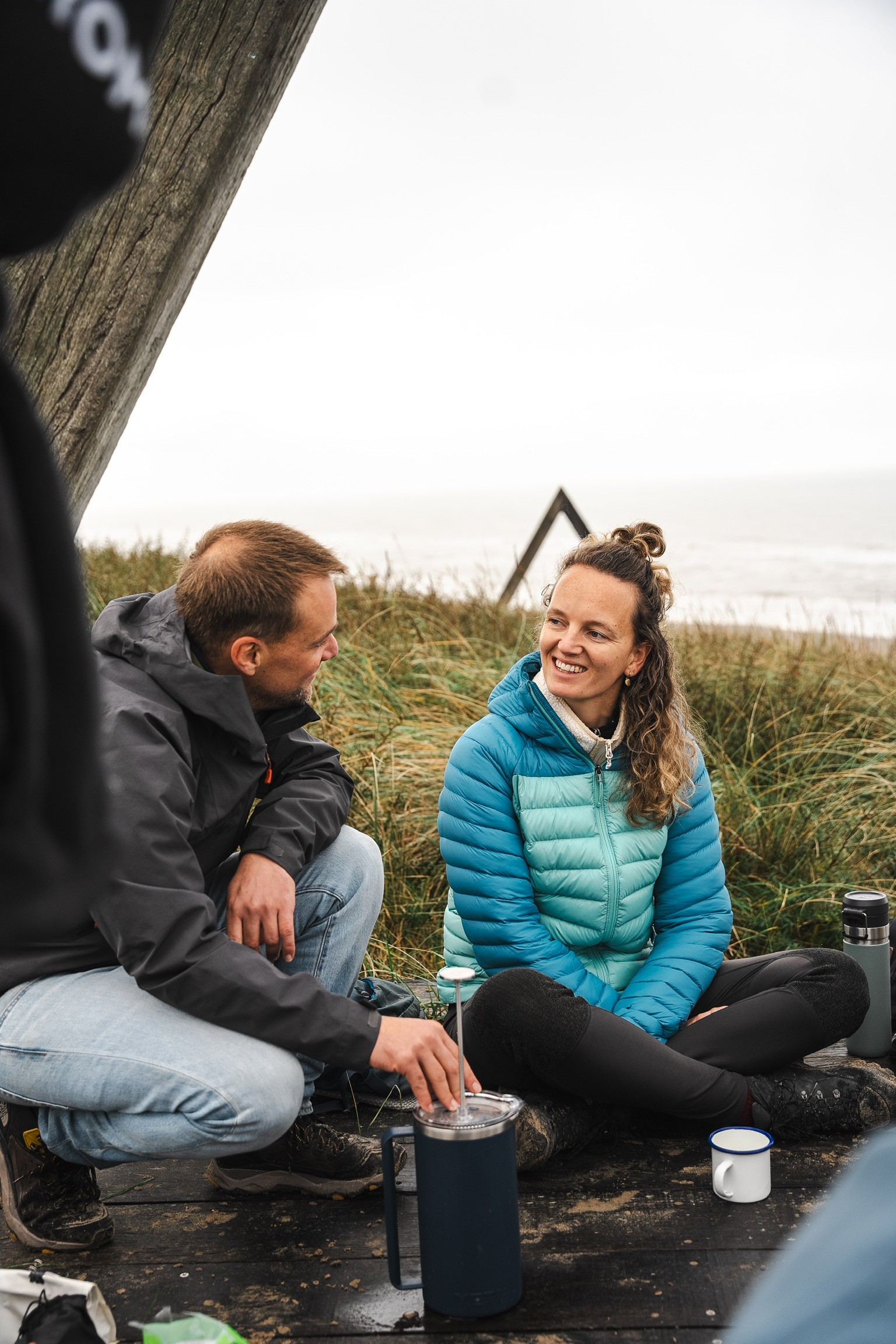Two people in conversation
