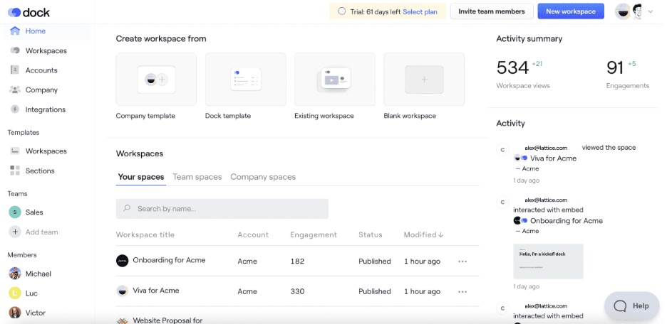 6. Dock: Good for Sales-to-Onboarding Continuity