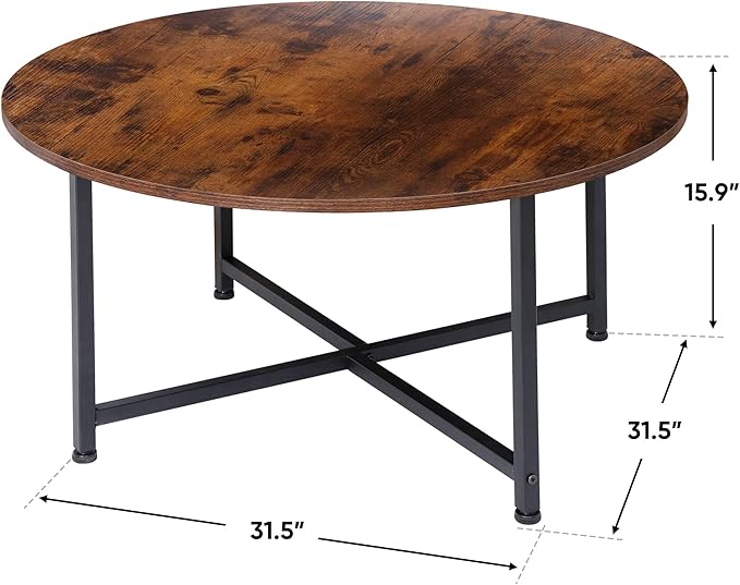 Stylish 32 round coffee table that enhances home decor with its premium build and aesthetic.