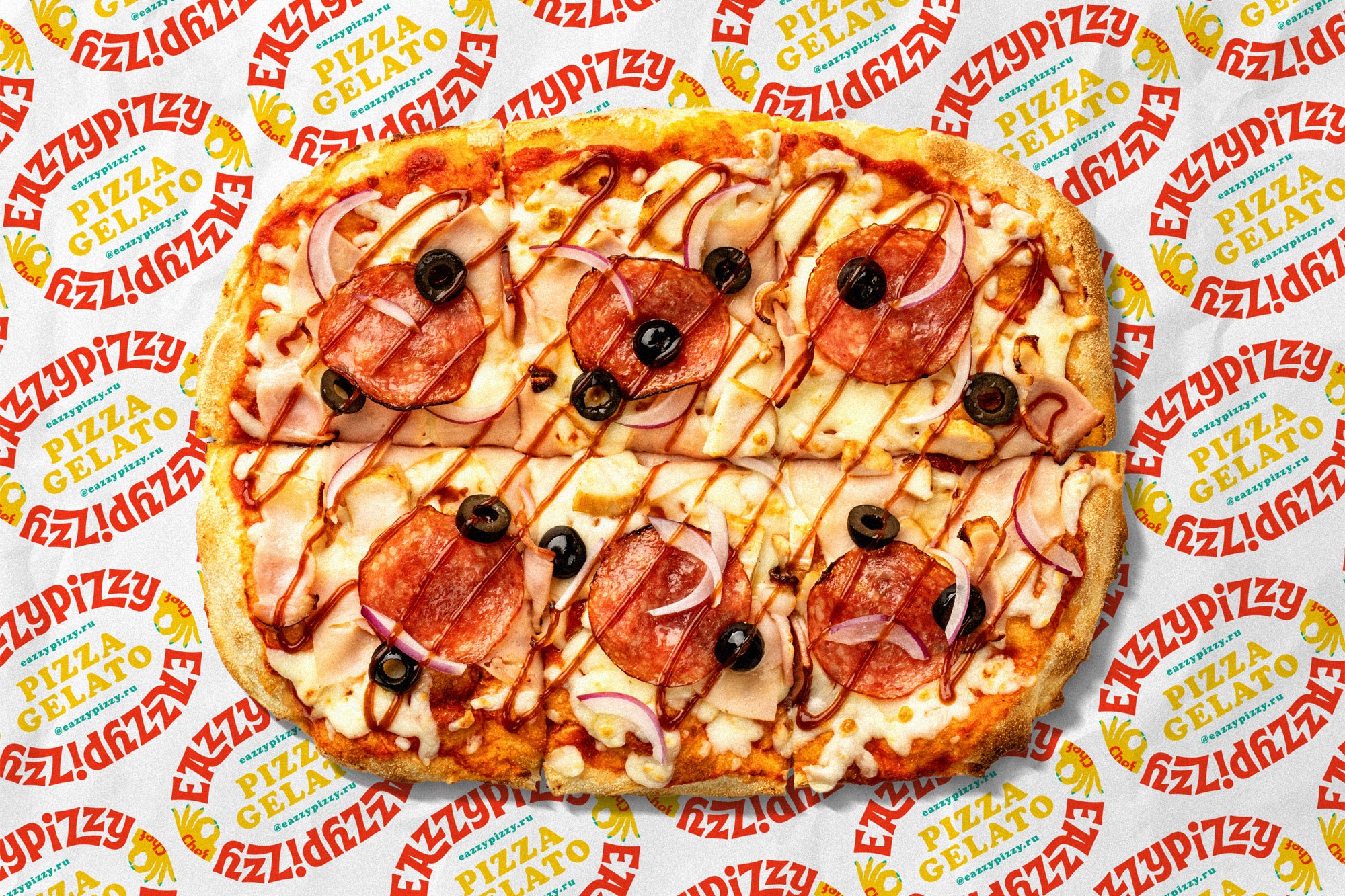 Streetside billboard with flyposters of the Batch.Works brand and illustrations