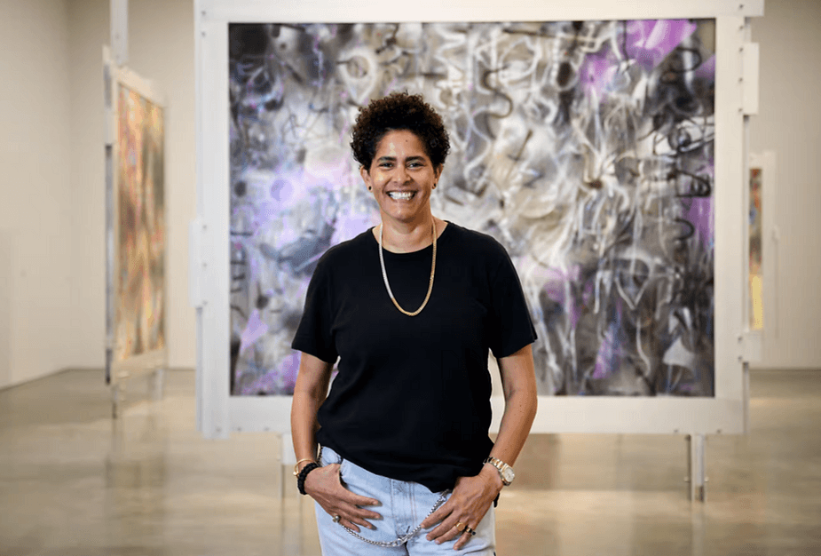 Ethiopian-American artist Julie Mehretu was the best-selling artist in the African art market last year.               Credit: Bianca De Marchi/AAP/Alamy