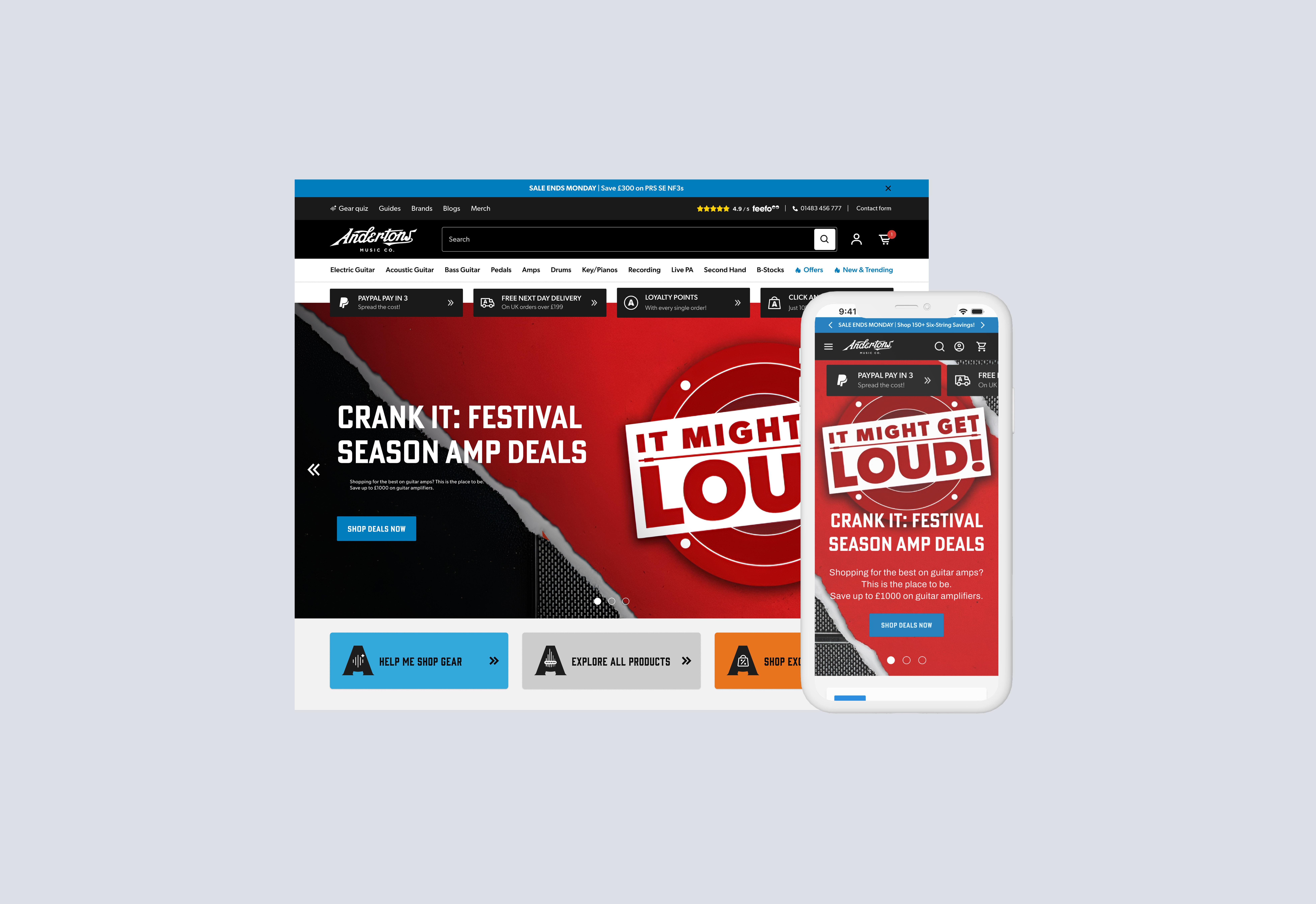 Andertons New Landing Page