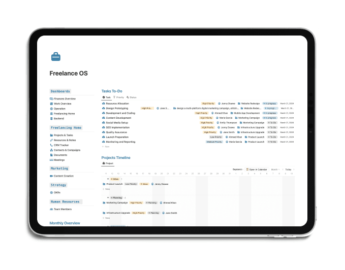 Freelance Notion Template System : Take Your Freelancing to the Next Level with Notion Freelance OS