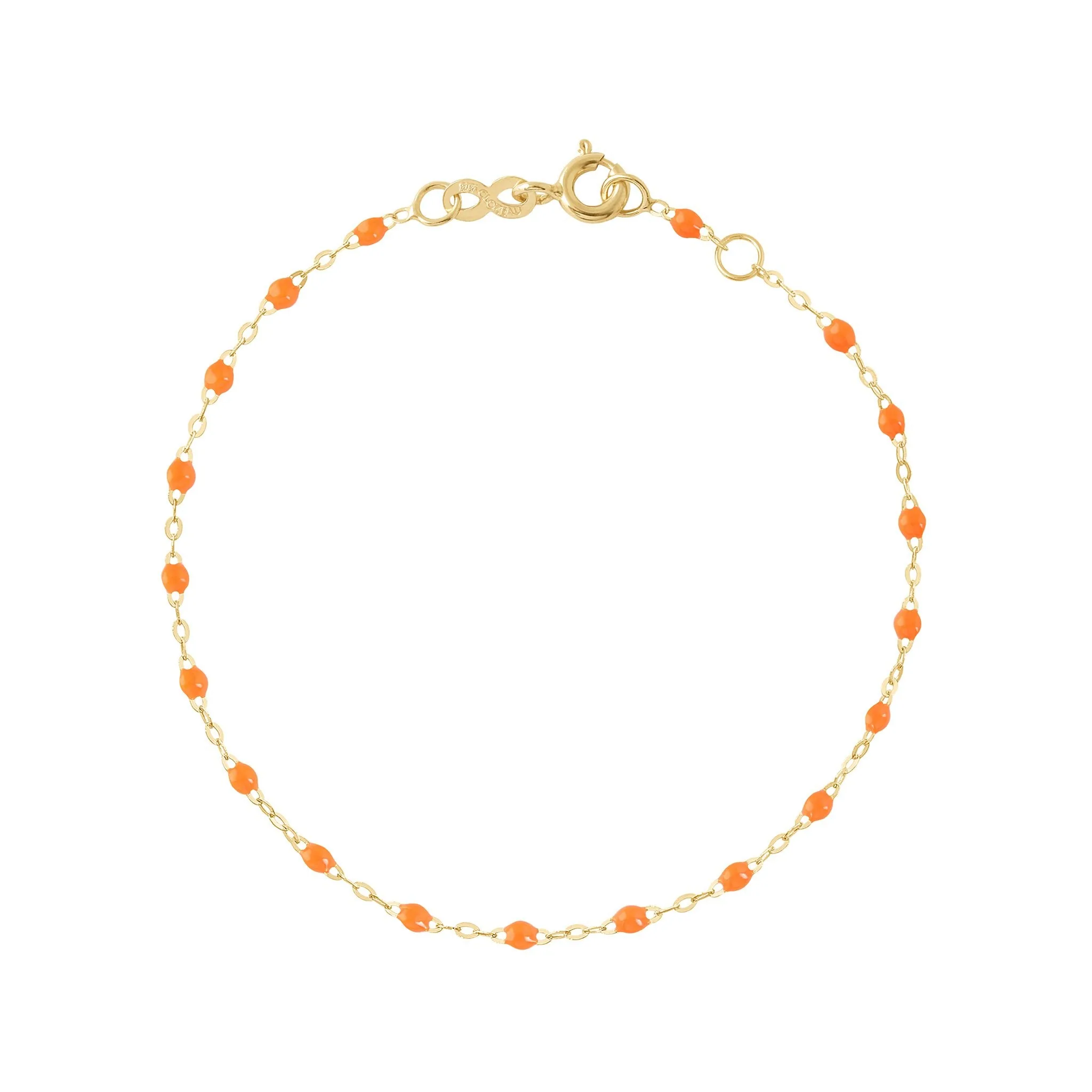 Bracelet orange fluo Classique Gigi, or jaune