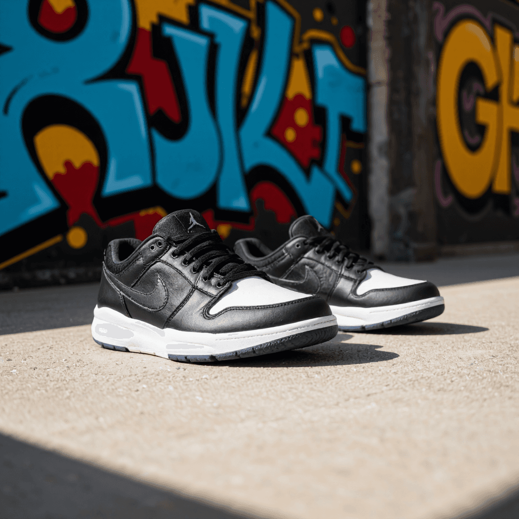 product photography of a pair of athletic shoes designed for casual wear and sports activities