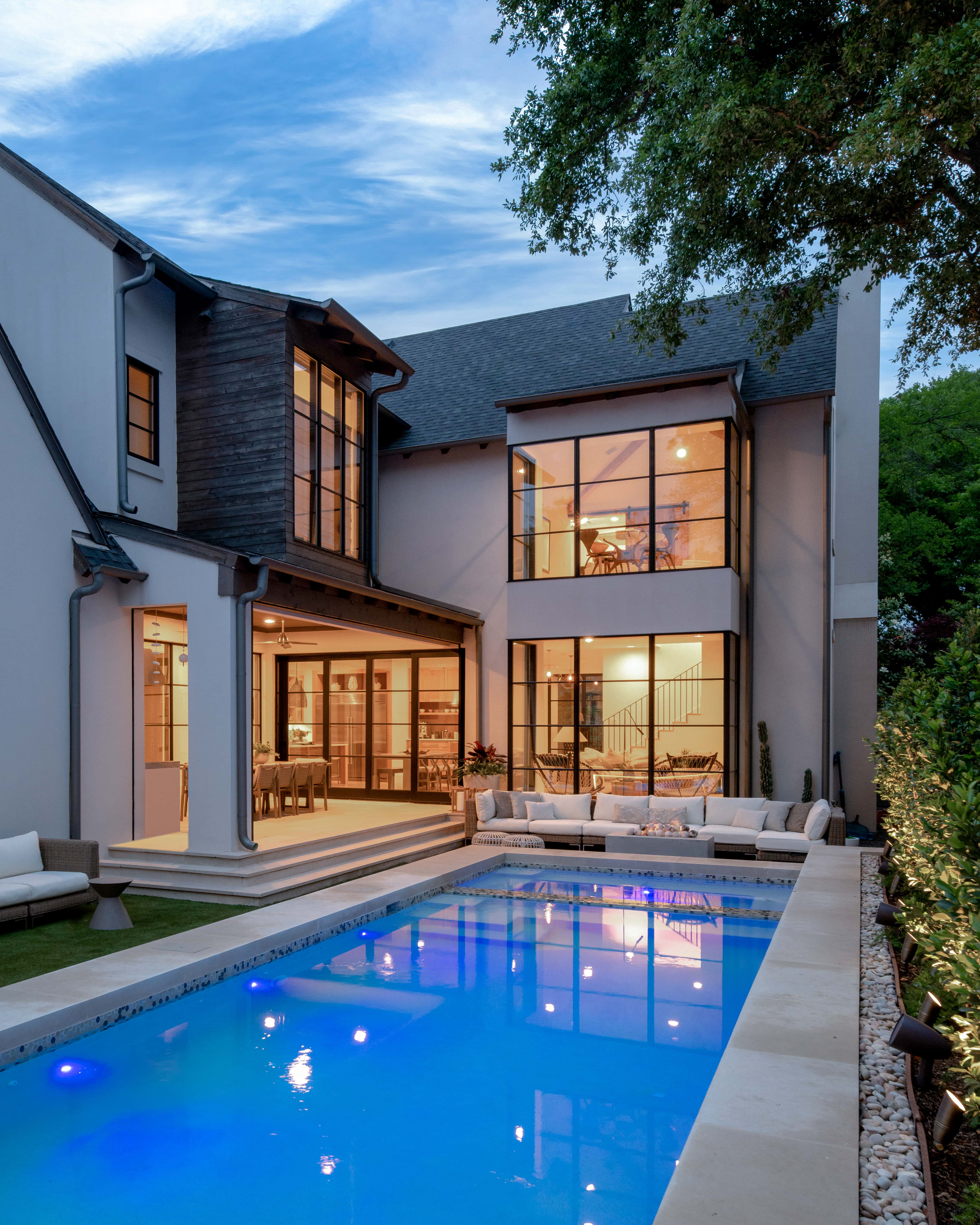 University Park modern landscape entry detail — Blount Designs
