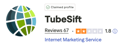 Video Ad Vault Tubesift having poor ratings and lots of bad reviews
