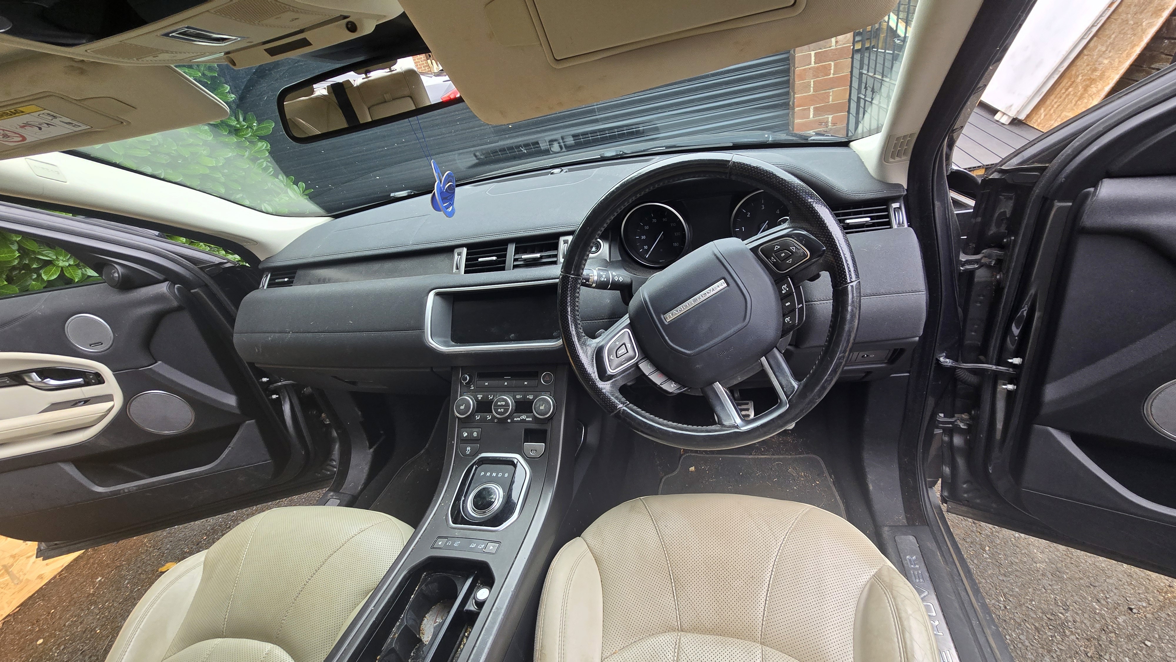 Grey Range Rover Evoque interior after detailing