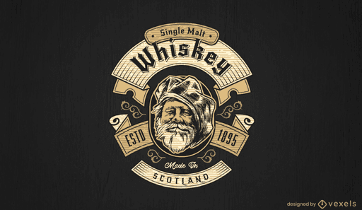 whiskey logo template