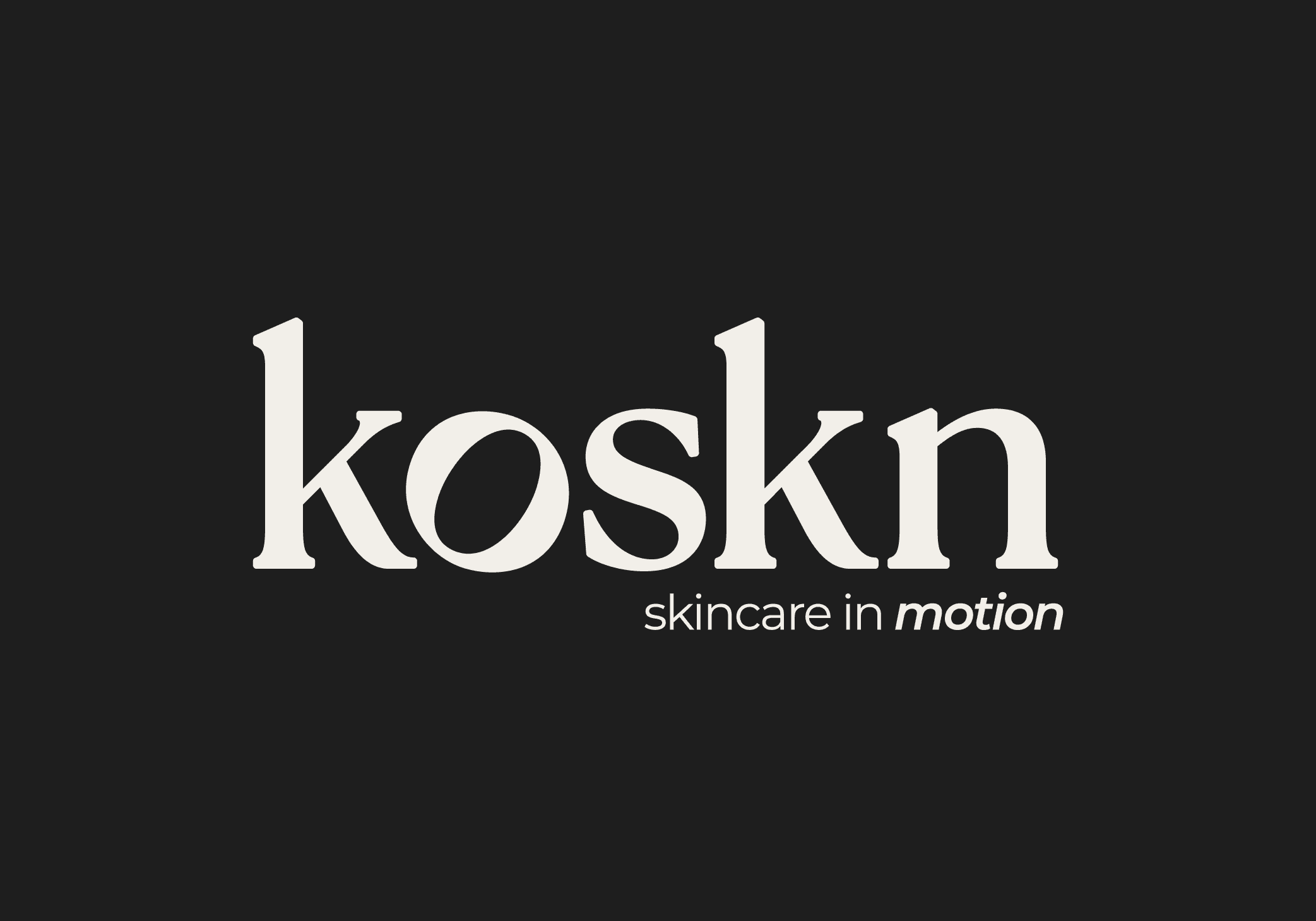 core logo on black with strapline skincare in motion