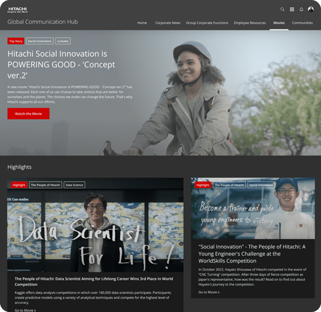 Desktop movies page highlighting latest releases