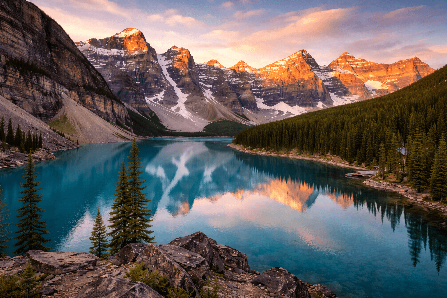 buildings near body of water landscape photography