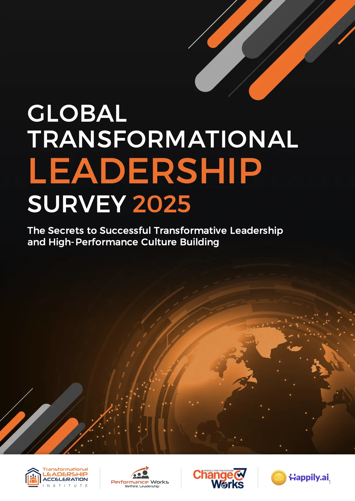 Poster for Global Leadership Summit 2023, featuring event details and logos on an orange and black background.