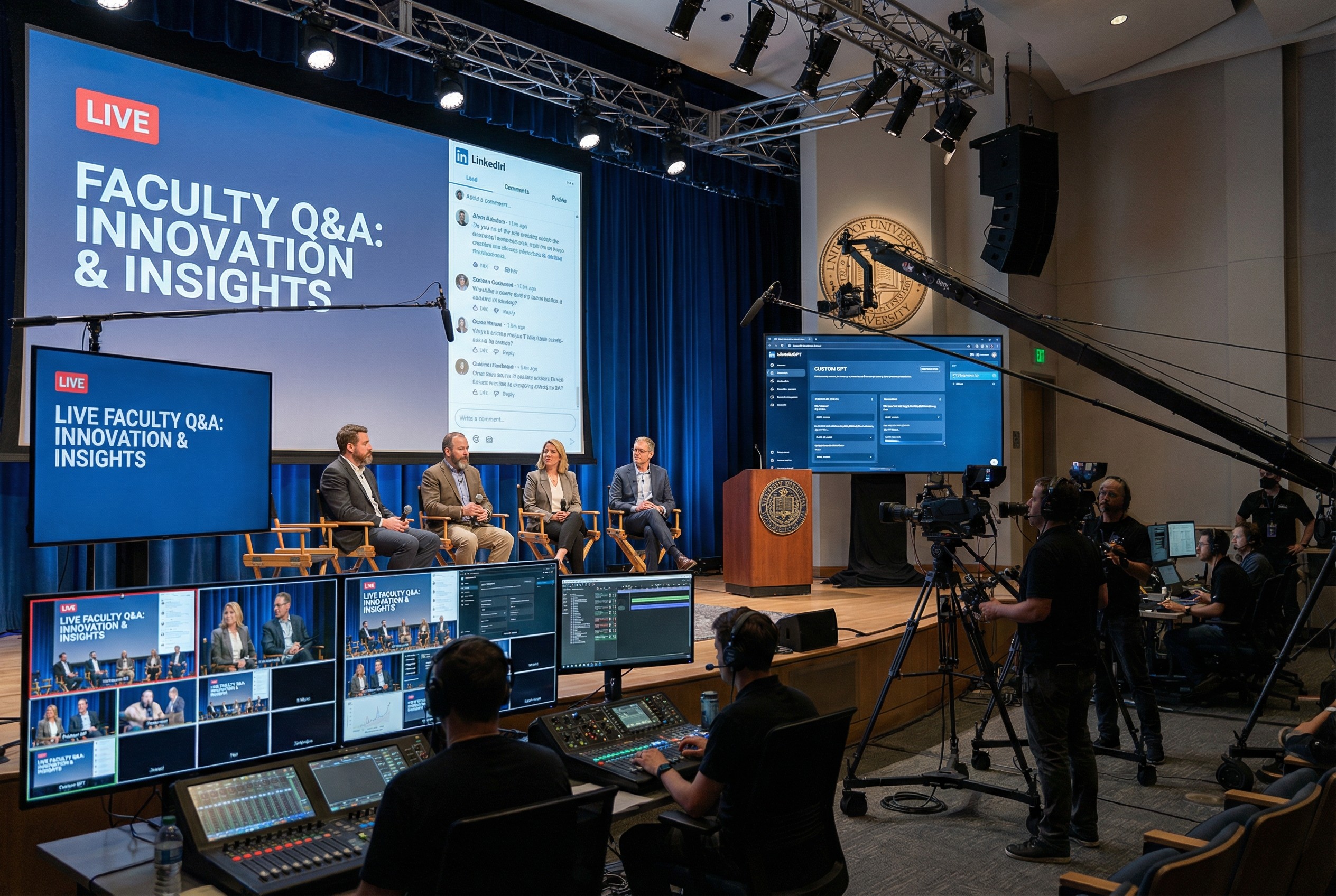 Faculty live Q&A social media marketing for universities, colleges and higher education institutions