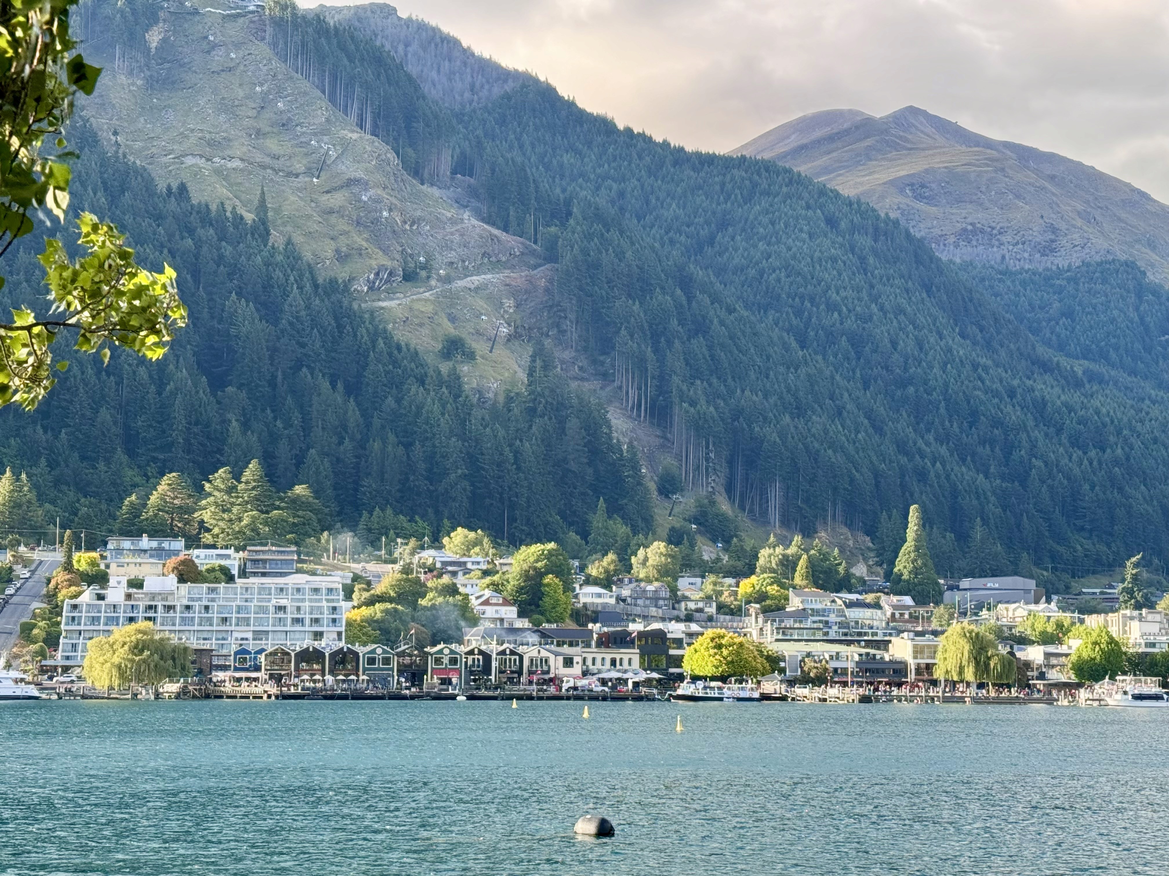 The gondola clearing with a view of lake Wakatipu in Queenstown