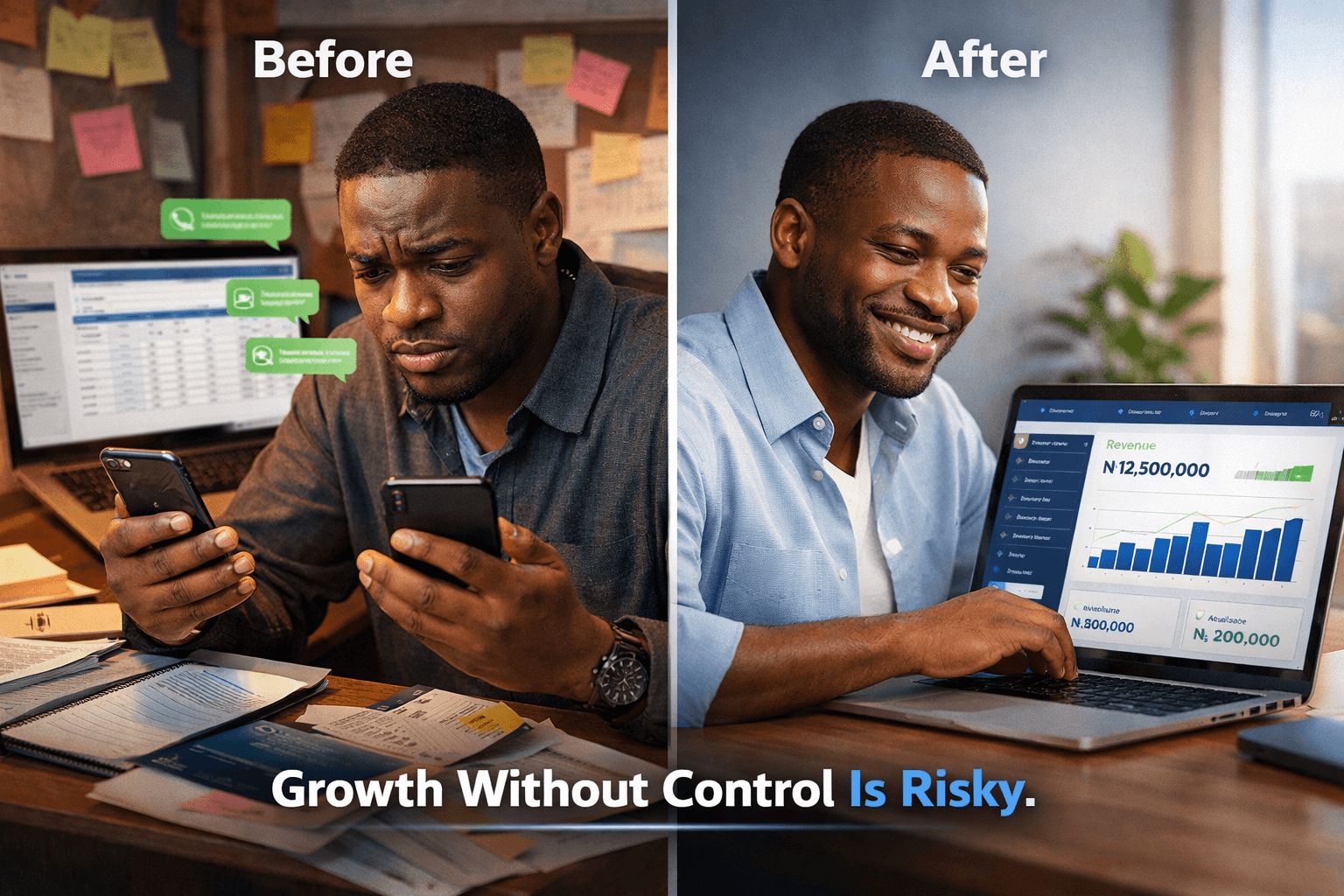 A before and after of using Zirow platform