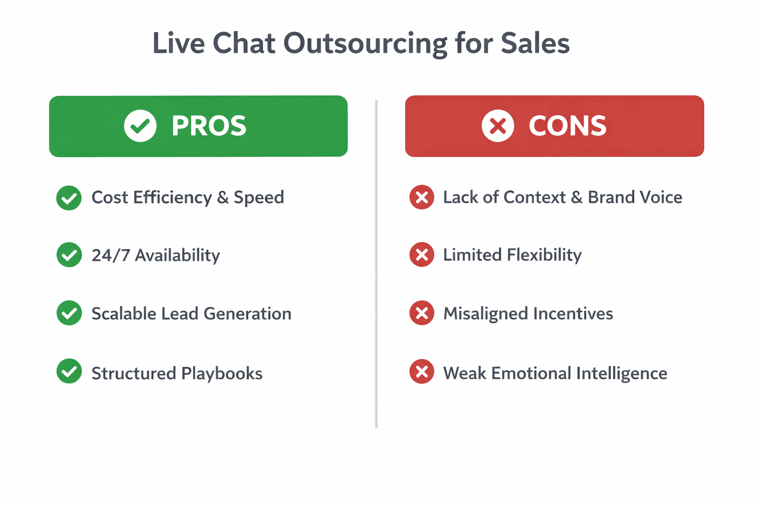 pros and cons of live chat