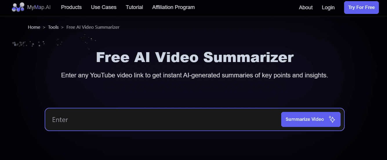 MyMap AI Video Summarizer&nbsp;