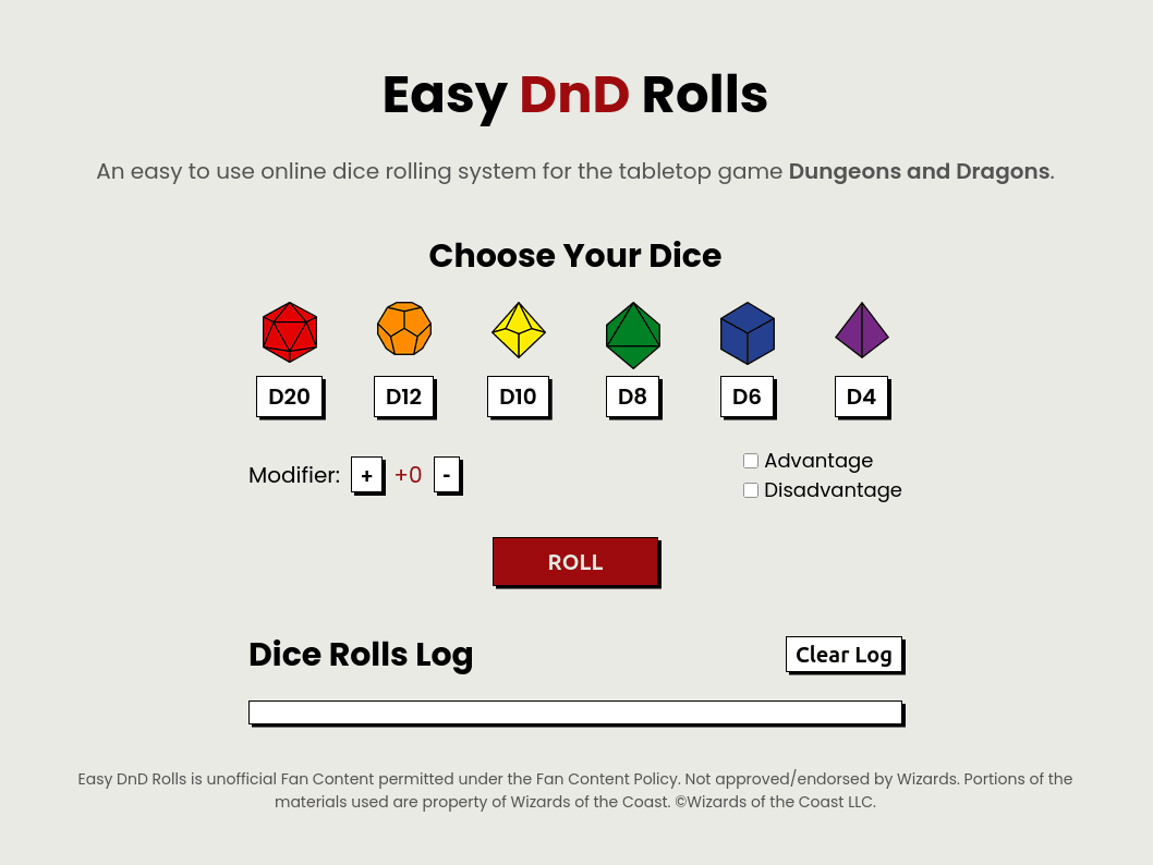 Easy DnD Rolls