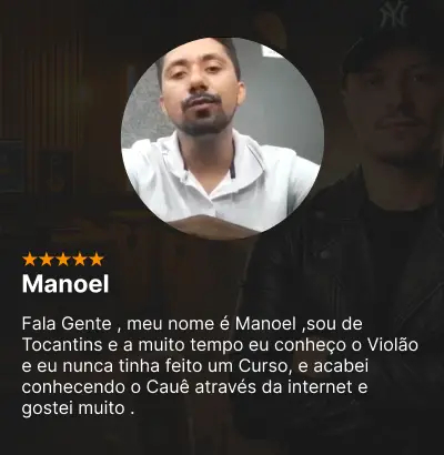 Depoimento de Manoel, aluno do 30x8