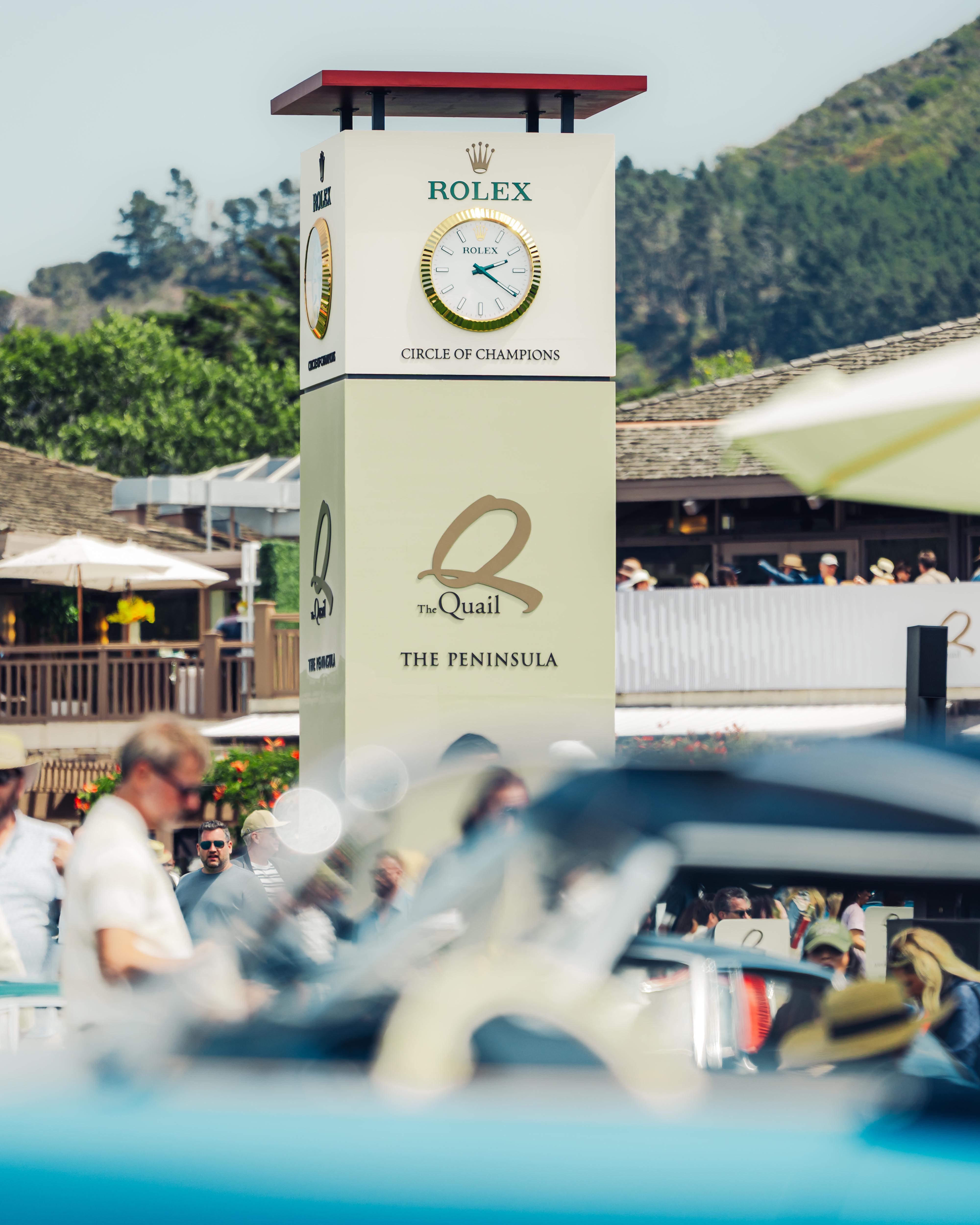 Torre con sponsor rolex ed orolgio