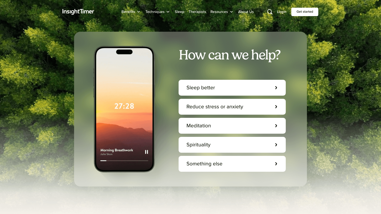 Insight Timer app screenshot