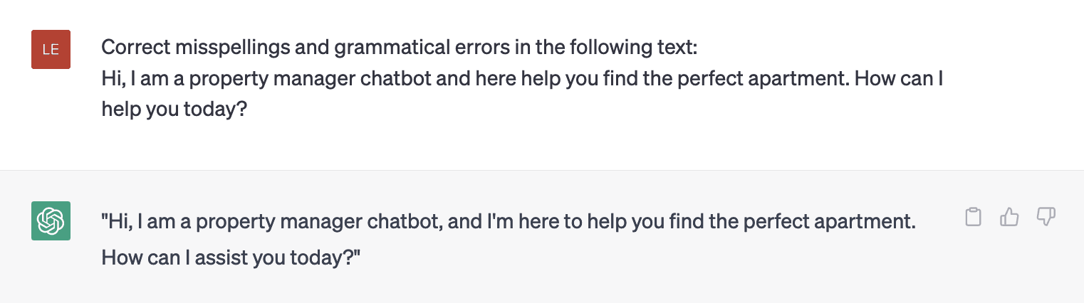 ChatGPT for correcting grammar