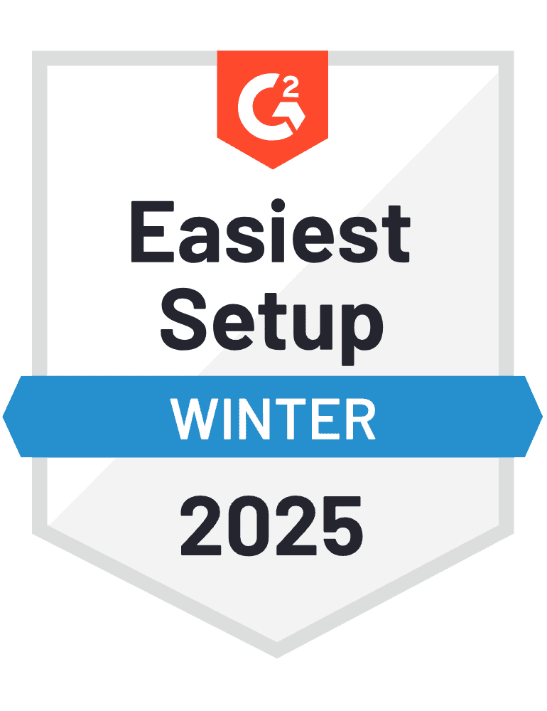G2 Easiest Setup Winter 2025 badge honoring Xmind for quick and simple setup experience.