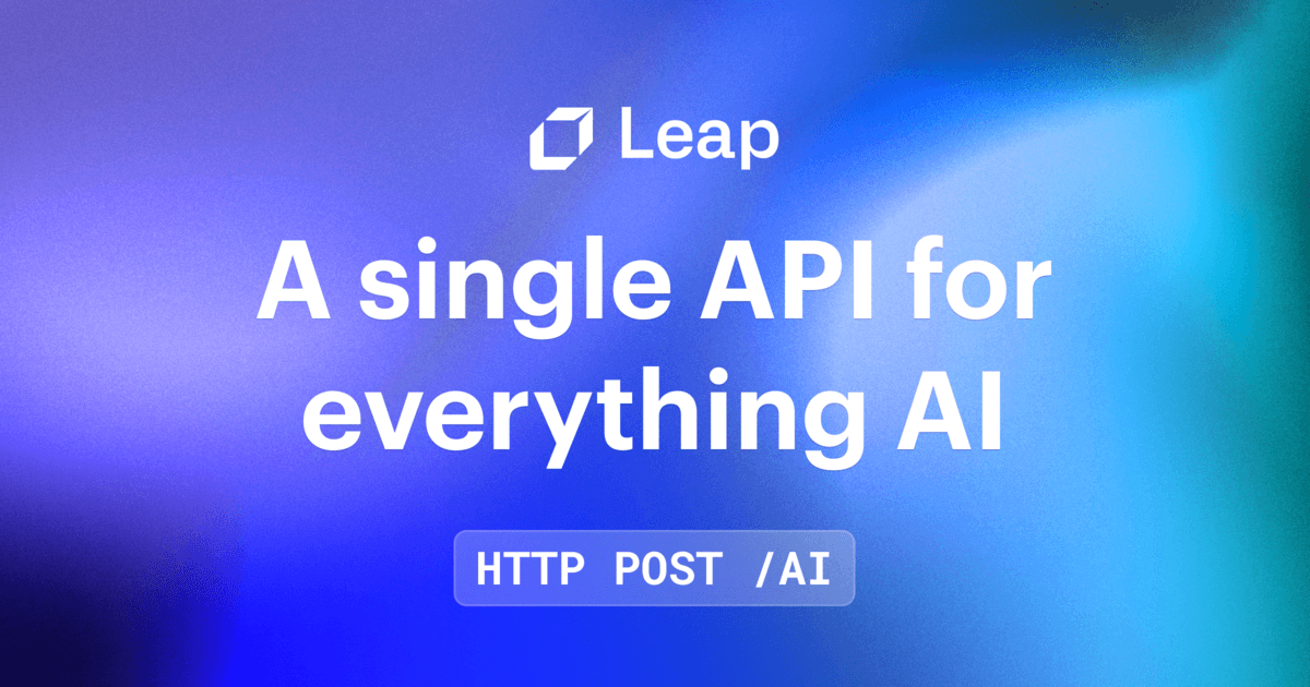 Leap AI | Build powerful AI workflows in minutes.