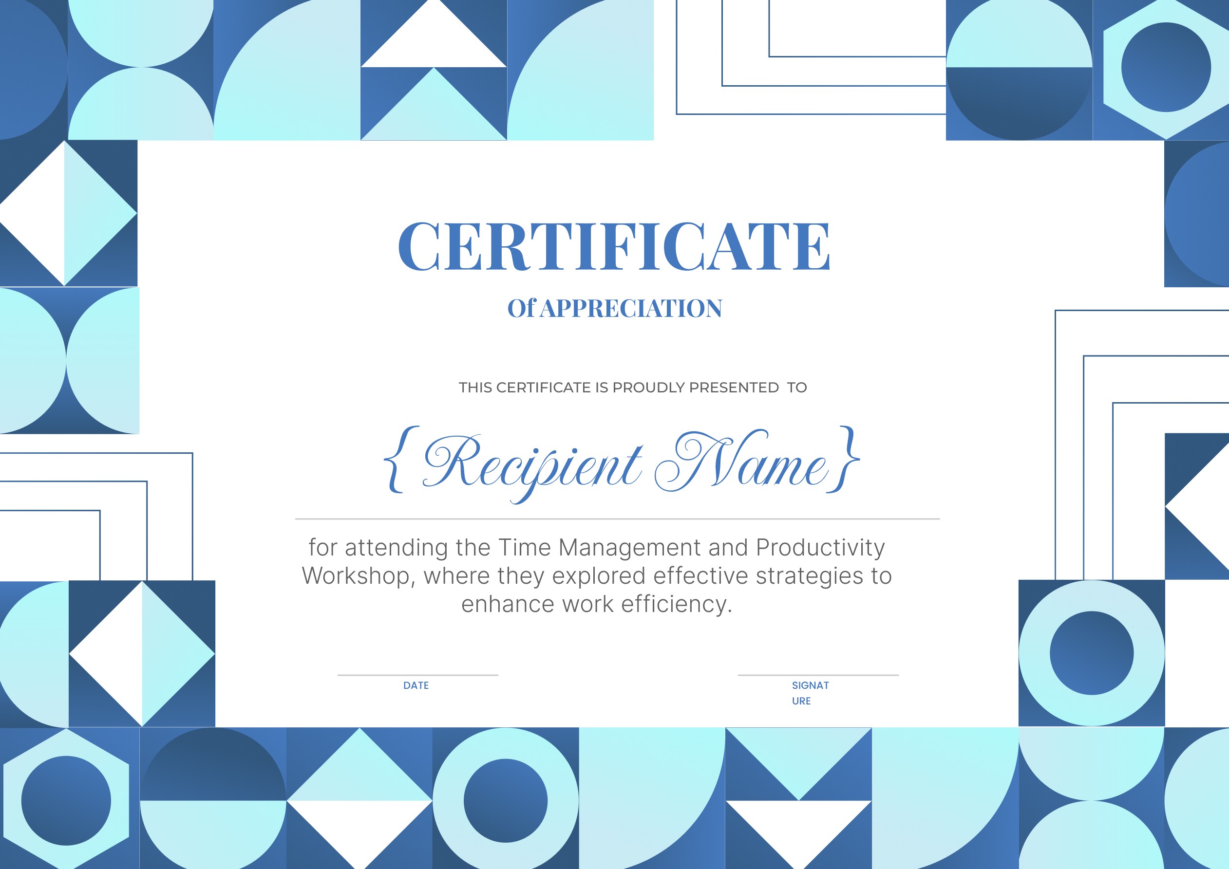 Wauld - Simple and professional workshop certificate template